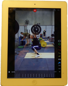 Image of an iPad with Coach's Eye app in use.